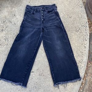 American Eagle wide leg crop super stretch